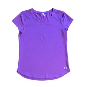 Under Armour HeatGear Ventilated Mesh Back Shirt Mauve Purple Medium